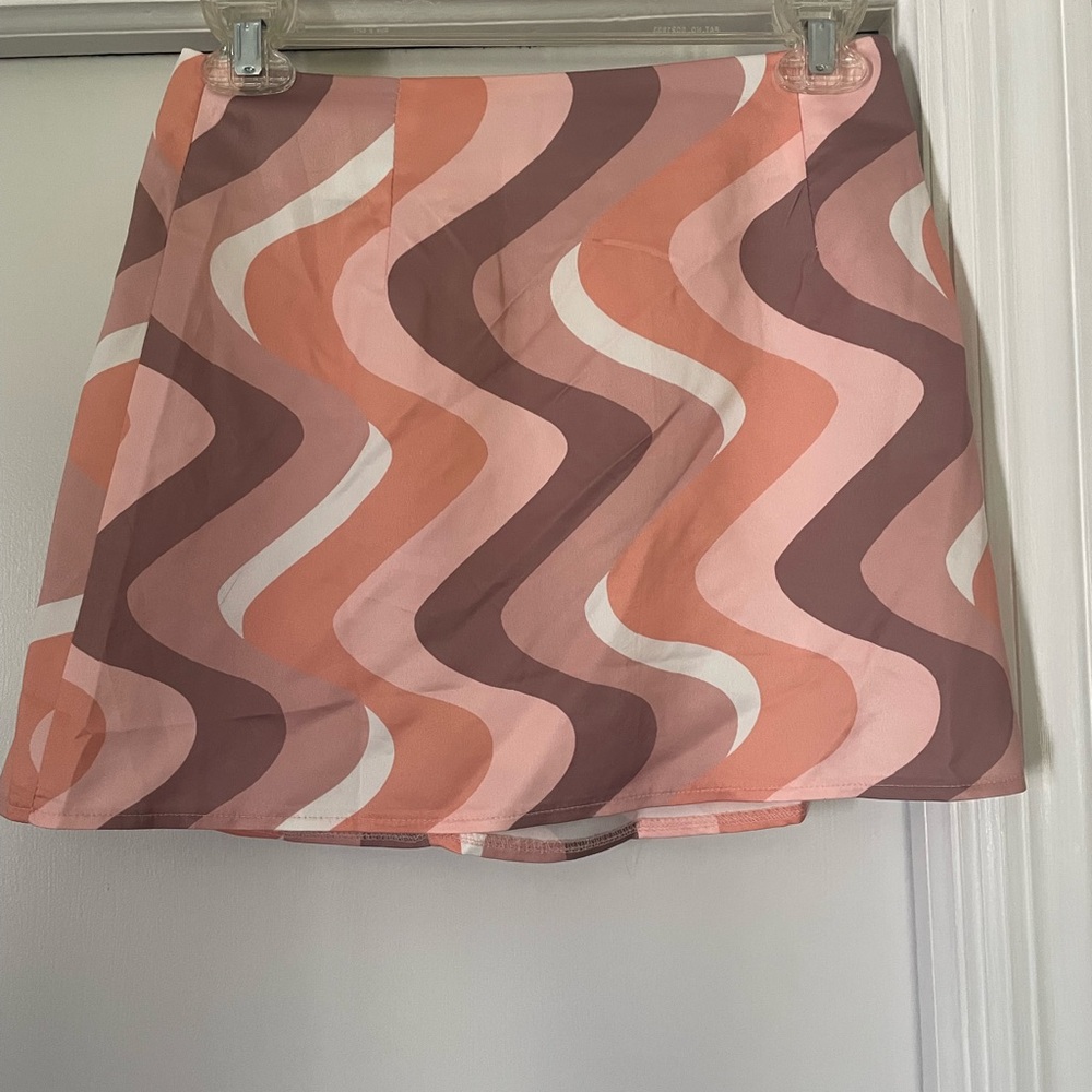 Silk mini skirt